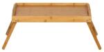 Welora Ágytálca, Welora, összecsukható lábakkal, bambusz, méret 50x30x22cm, barna (JM1212014)