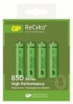 GP Batteries Recyko+ 850mAh Ni-Mh AAA mikro akku (4db) bliszteres (GP85AAAHC-RCK-PGB4-NEW) (GP85AAAHC-RCK-PGB4-NEW) - aqua