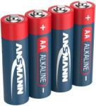 ANSMANN Alkáli elem szett, Ansmann, AA, R6, buborékfólia, 4 db, piros