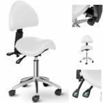  BERLIN nyereg alakú kozmetikai szék állítható forgatható háttámlával - fehér