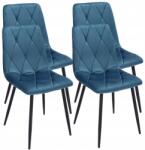  x KÁRPITOZOTT SZÉK steppelt BÁRSON modern - pepita - 67 649 Ft