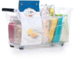Prosperplast Átlátszó Tároló doboz 17L 48x17, 7x25, 6cm fogantyús, görgős (813698)