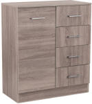 Leziter Miami komód 1ajtós 4 fiókos 80x92 cm yorki tölgy-yorki tölgy (LMK1A4FYTYT)