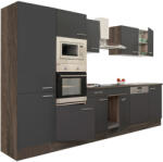 Leziter Yorki 340 konyhabútor yorki tölgy korpusz, selyemfényű antracit fronttal polcos szekrénnyel (L340YAN-PSZ) - leziteronline