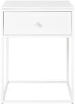 House Nordic Vita éjjeliszekrény, 1 fiók, fehér, fehér váz 40x40x55 cm (2101611) - leziteronline