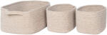 House Nordic Teixo Kosarak, pamut, bézs, 3 db (4401544) - leziteronline