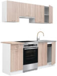 Leziter Praktik 180 konyhabútor, fehér korpusz, sonoma tölgy front (PR180FHST) - leziteronline