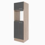 Leziter Yorki 60-as kamra szekrény sonoma tölgy korpusz selyemfényű antracit fronttal (YK60STSA) - leziteronline