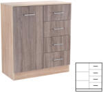 Leziter Miami komód 1ajtós 4 fiókos 80x92 cm yorki tölgy-sonoma tölgy (LMK1A4FYTST)