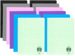 DACO Set 12 caiete tip 1 Daco CT521, 24 file, 100 g/mp, coperta plastic, Culori asortate (CT521-12)