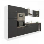 Leziter Yorki 330 konyhabútor fehér korpusz, selyemfényű antracit fronttal (L330FHAN) - leziteronline