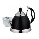 Kinghoff Чайник с цедка kinghoff kh 1538, 1 литър, Инокс, Черен/Сребрист (9999kh1538) - technomall Електрически кани