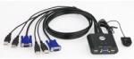 ATEN aten cs22u kvm суич, черен (cs22u-at)