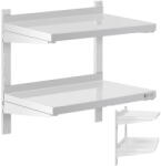  Dupla állítható fali catering polc STEEL 60 x 40 cm