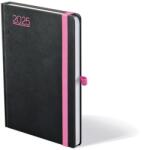 Kalendart Nero 2026 N021 A5 napi beosztású fekete-pink határidőnapló (26T021N-00E) - officedepot