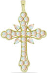  Aranyozott Ezüst Kereszt Medál - 2.71 Karátos Etiópiai Opállal
