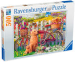 Ravensburger Puzzle Ravensburger din 500 de piese - Cute dogs in the garden (15036) Puzzle