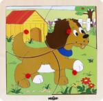 Woodyland Puzzle din lemn Woody - Câine, 4 piese (93017) Puzzle