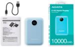 ADATA Power Bank 10000mAh C100 Kék, Digitális kijelző PC10022-12LB (PC10022-12LB)