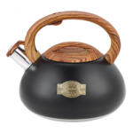 Klausberg Ceainic cu fluier Klausberg KB 7565, 3 L, Baza groasa, Inductie, Negru/Maro (KB 7565)