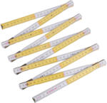 Extol mérővessző; (colstok/zollstock) 2m, fa, kihajtható, fehér