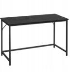 SONGMICS Számítógépasztal fém vázzal fekete Loft irodai asztal 60x120x70 (LWD039B56)