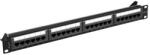 Lanberg Patch panel CAT6A UTP 24 PORT 1U 19" fekete (PPUA-1024-B) (PPUA-1024-B)