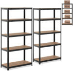  Fém tárolóállvány 5 polccal 875 kg 90 x 40 x 180 cm szürke-kék 2 db