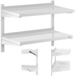  Dupla állítható fali catering polc STEEL 80 x 40 cm