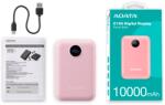 ADATA Power Bank 10000mAh C100 Rózsaszín, Digitális kijelző PC10022-12PK (PC10022-12PK)