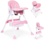 Homelux Gyerek etetőszék tálcával és kosárral 5 pontos biztonsági övvel rózsaszín (HC521_PINK) - homelux