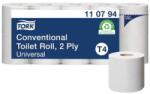 Tork Hârtie igienică, sistem T4, 2 straturi, diametru: 12, 5 cm, Universal, TORK, albă, 10 role