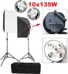  Penta softbox szett 60x90cm, 5-ös fejjel, 10x135W