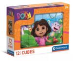 Clementoni Clementoni: Dóra, exploratoarea cuburi de poveste - set de 12 piese (41510) Puzzle