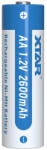 XTAR 2600mAh HR6 1, 2V Ni-Mh ceruza akkumulátor AA tölthető elem (Xtar-2600mAh)