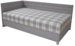 TEMPO KONDELA Kanapé habszivacs matraccal, karo + szürke, 110x200 cm, ETILE 2