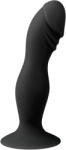 EasyToys - dildo glandă, ventuză - negru (8718627526620) Dildo