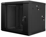 Lanberg 19" kétrészes fali rack szekrény 9U/600X600 lapraszerelt, fekete (WF02-6609-10B) - bbmarket