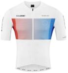 CUBE Tricou CUBE Teamline, alb/albastru/roșu (XS)