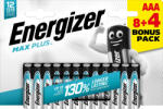 Energizer Max Plus Alkáli AAA LR03 Mikro Elem x 12 db (EMP-LR03-B8-4)