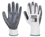Portwest A310 - Nylon nitril tenyérmártott kesztyű, szürke/fehér (A310GRWXS)
