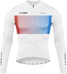 CUBE Tricou CUBE Teamline, alb/albastru/roșu (L)