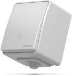 Videx Szürke színű falon kívüli, vízmentes váltókapcsoló Videx Binera (LEDM VF BNW11P G)