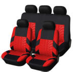  9 részes osztható univerzális üléshuzat szett - légzsákos - piros-fekete - AD9521R