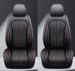  11 részes prémium műbőr üléshuzat szett - légzsákos - osztható - fekete/piros