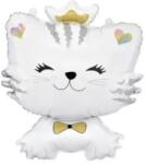 Godan Fehér cica alakú fólia lufi - 39 x 49 cm (BF-HBKO) - ejatekok