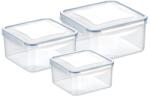 Tescoma FRESHBOX négyzet alakú ételtároló doboz, 3 db, 0, 4 - 0, 7 - 1, 2 l (892040.00)