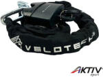 Velotech Kerékpárzár láncos Velotech 0, 8x90 cm fekete U lakattal (39805) - aktivsport