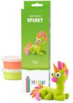 HEY CLAY Figura Unikornis Zöld Sparky - jatek21