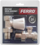 FERRO Egyenes kézi radiátorszelep készlet 1/2" ZGB01 (ZGB01)